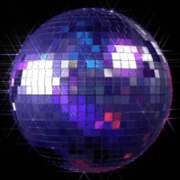 Moving image of a discoball